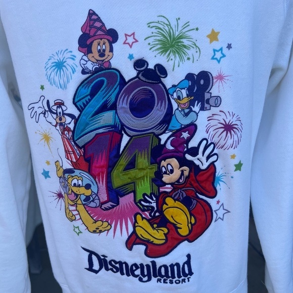 Disney Parks 2014 Mickey & Friends Embroidered Full Zip Hoodie Colorful Small - Picture 9 of 16